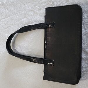 Neely Mack San Francisco Black With Slight Shimmer Shoulder Purse